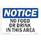 Signmission OSHA Notice, 3.5" Height, No Food Or Drink In This Area Sign, 5" X 3.5", Landscape OS-NS-D-35-L-14598 - alternate 1